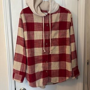 American Eagle Hooded Flannel